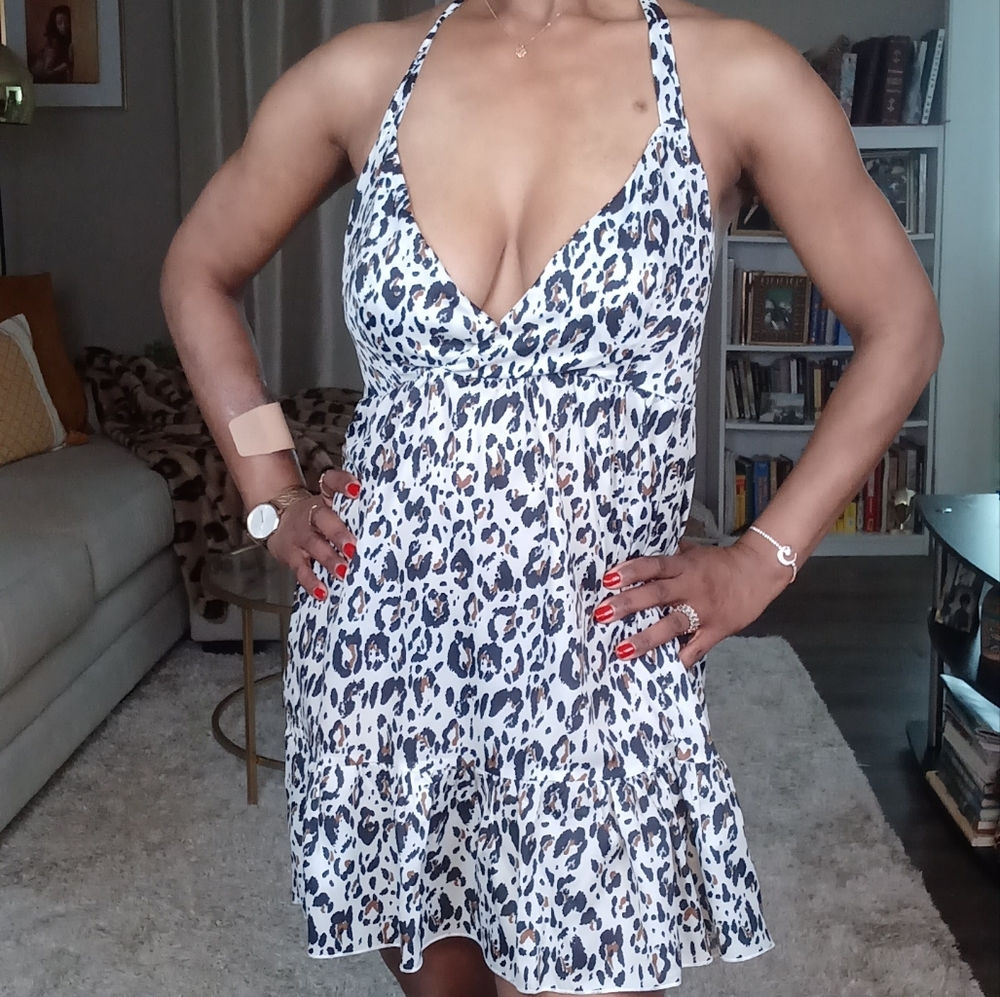 LDS Leopard Sun Halter Dress